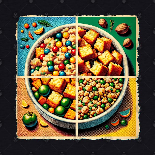 Stuffing Pop Art - Festive Meal by PawPopArt